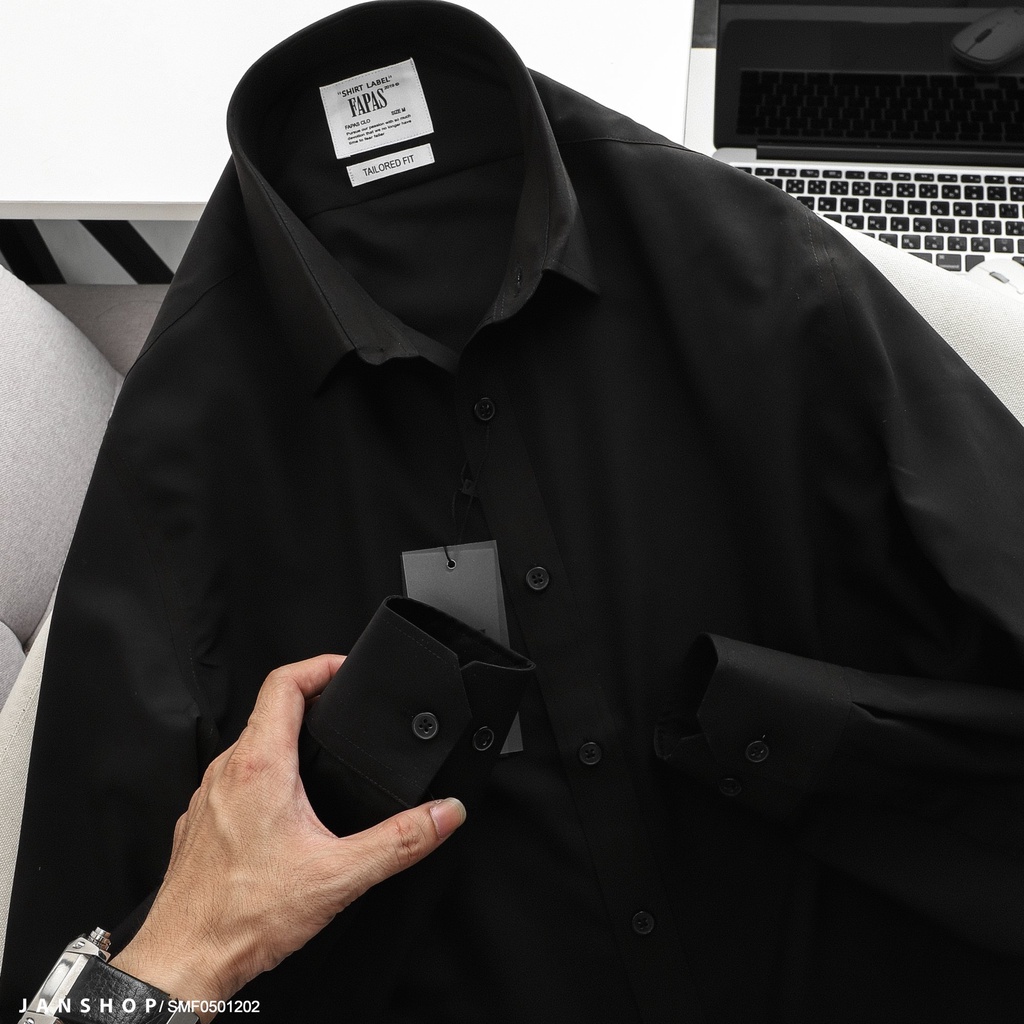 Áo Sơ Mi Fapas Trơn, Sơ Mi Tay Dài Dành Cho Nam Hot Nhất