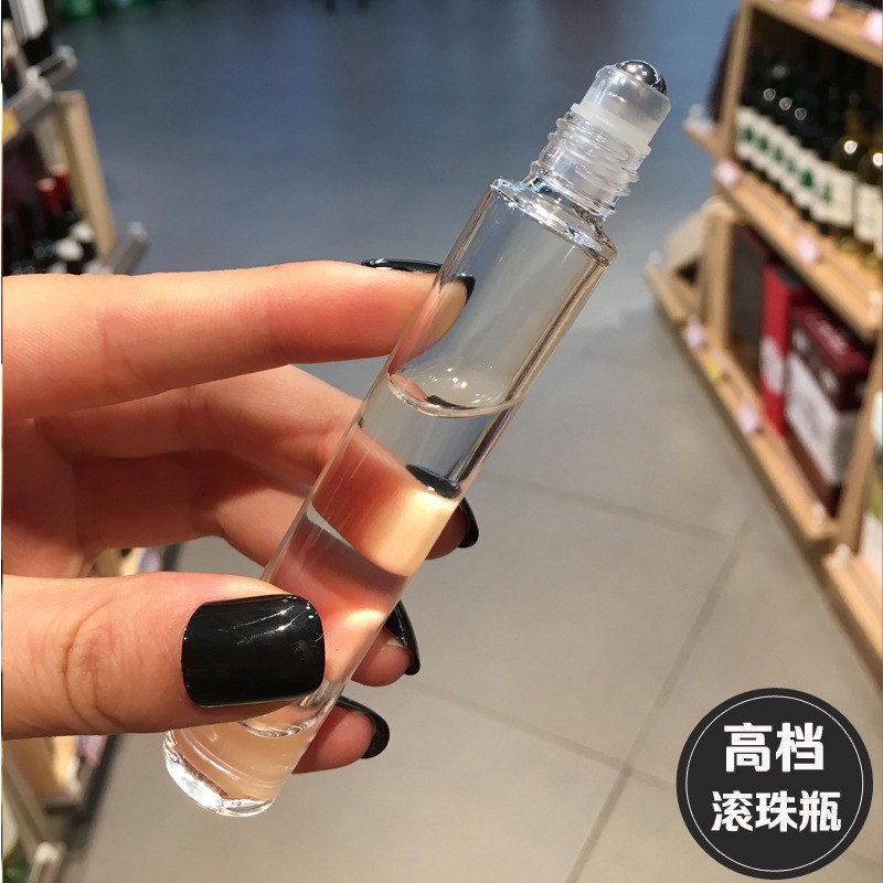 Lọ chiết nước hoa thủy tinh lăn trụ tròn, dáng dài 10ml cao cấp
