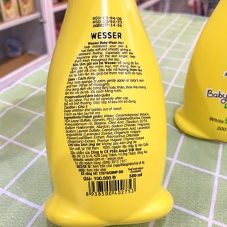 Sữa tắm gội Wesser 500ml
