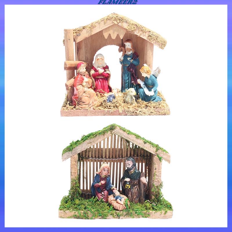 Mô hình tượng chúa Jesus Manger trang trí giáng sinh