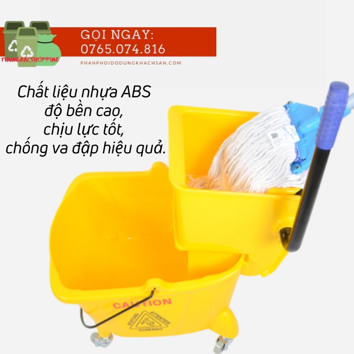 Xe vắt nước lau nhà, Xe vắt móp 20L, 36L Xe vắt nước lau nhà đơn