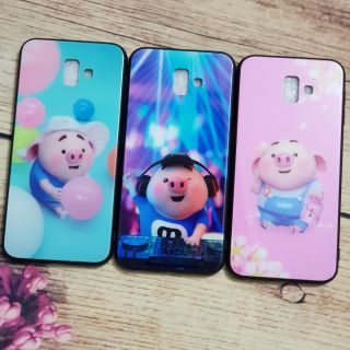 Ốp lưng Samsung J6 Plus (J6+) Viền dẻo lưng kính cường lực hình 6D cực đẹp