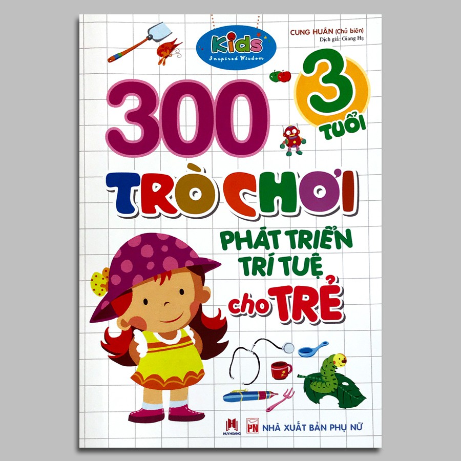 Sách - 300 trò chơi phát triển trí tuệ cho trẻ 3 tuổi TB 48k