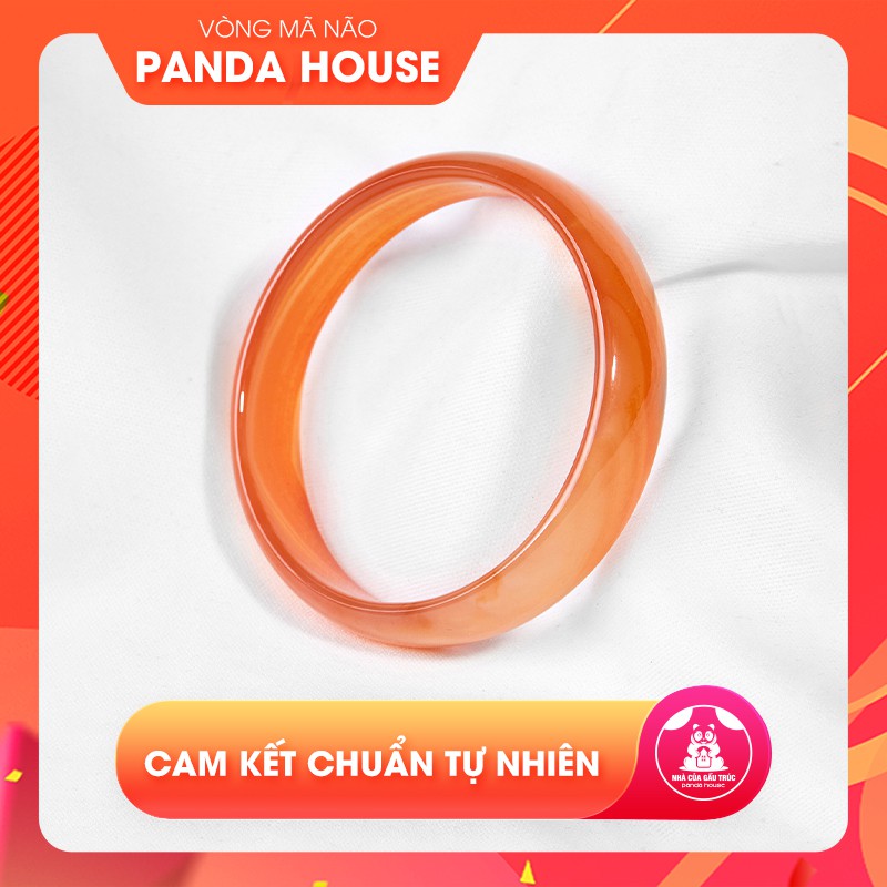 🌺 Vòng tay nữ Mã Não Đỏ Cam liền khối size Ni 52, 54, 56 - Panda House