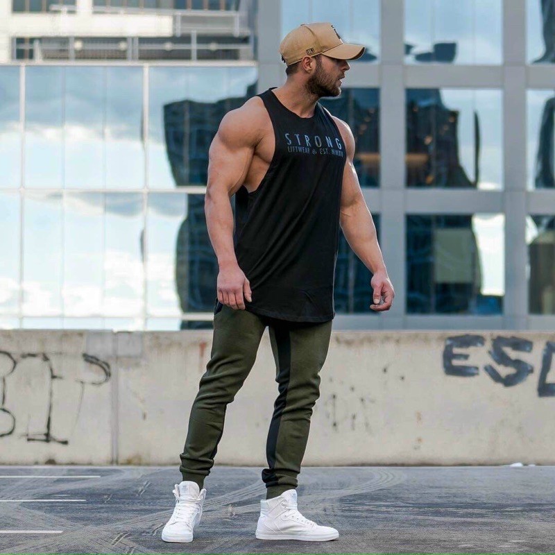 Áo tanktop nam tập gym thể thao strong