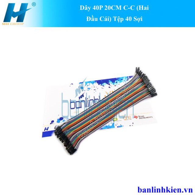 Bộ 40 sợi Dây cắm bo test board, dây nối mạch dài 20cm đực-đực, đực-cái, cái-cái