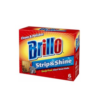 Bóng Len Vệ Sinh Đồ Kim Loại hiệu Brillo 6pcs