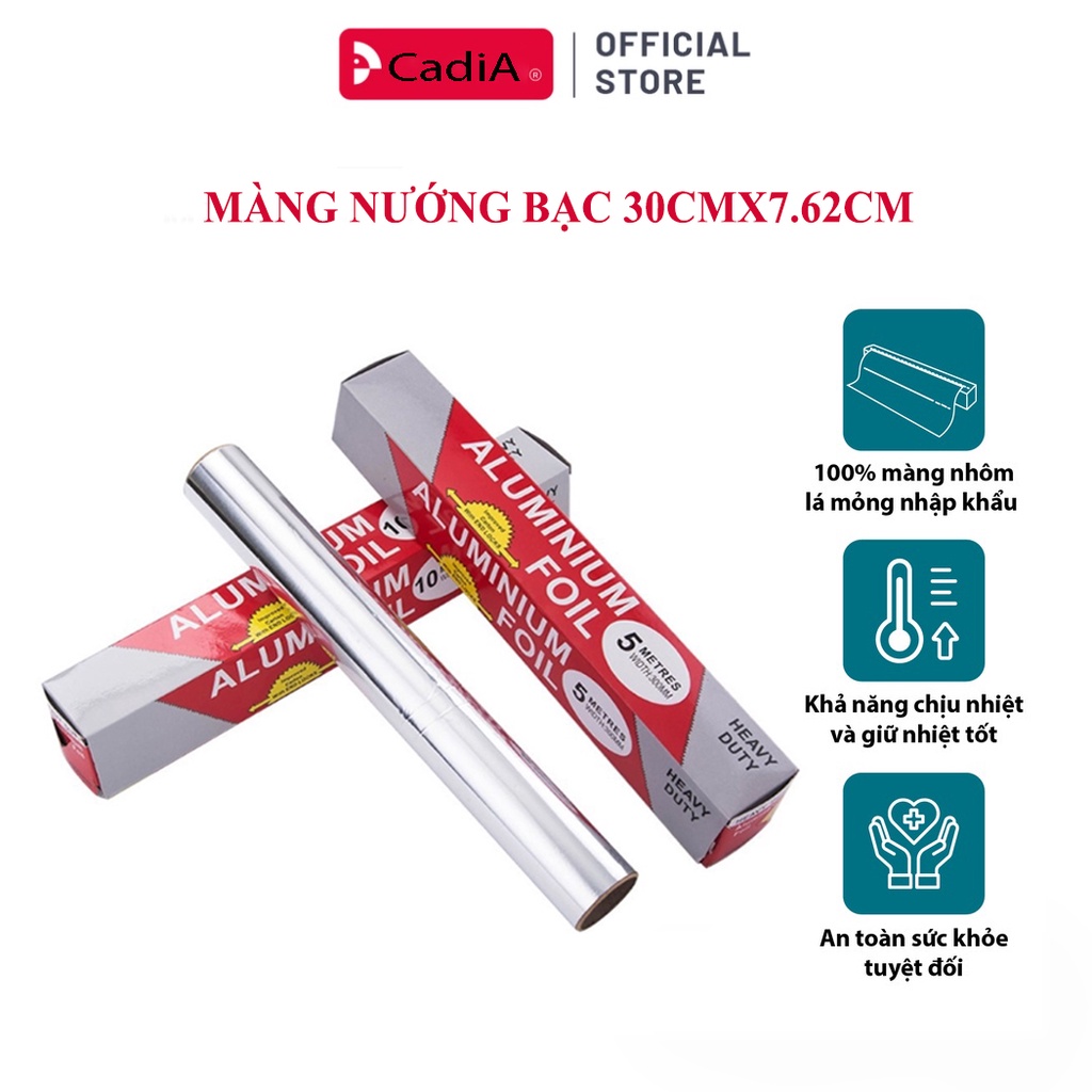Giấy bạc bọc thực phẩm 30cmx5m màng nhôm bọc nướng thực phẩm chuyên dụng