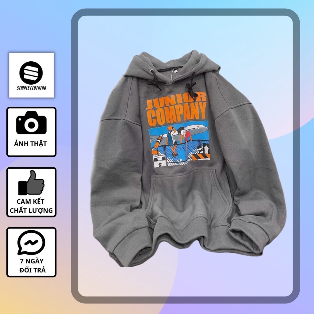 [ sẵn] Áo hodie tay dài màu xám đen chữ Company form rộng ( nam nữ mặc đều được) Tanazi Closet