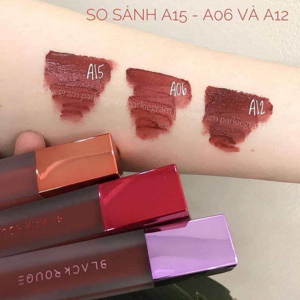 Son Kem Lì Black Rouge A6 Màu Đỏ Gạch Air Fit Tint Season 1 Brick Red - Son Lì Dạng Kem Màu Đỏ Đất A6 Black Rouge