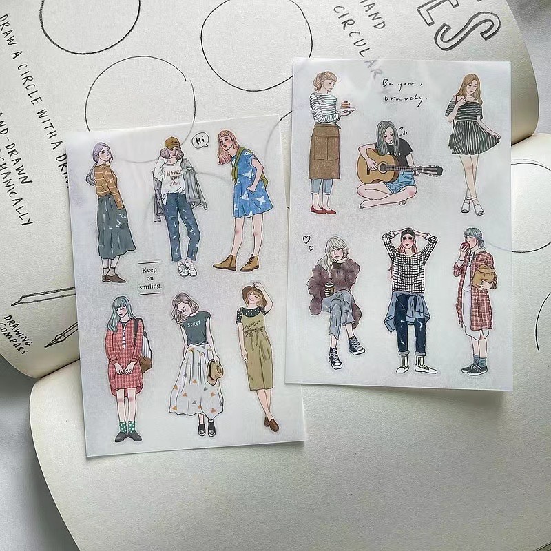 Set hình dán xăm Print-on hoa