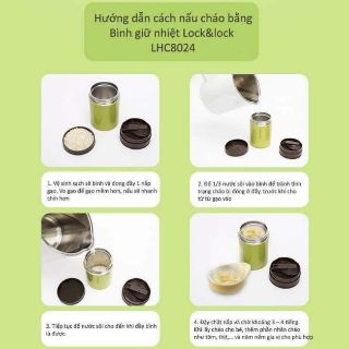 BÌNH GIỮ NHIỆT Ủ CHÁO Lock&Lock 500ml,
