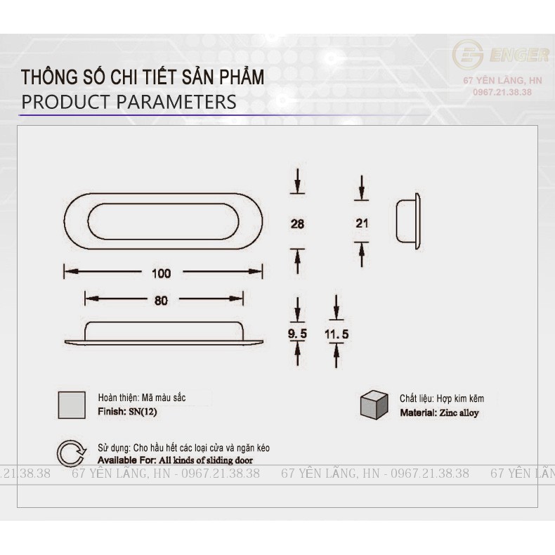 Tay nắm âm tủ, Tay co âm tủ nội thất tủ bếp, tủ áo, ngăn kéo phong cách hiện đại, tân cổ điển AK6167