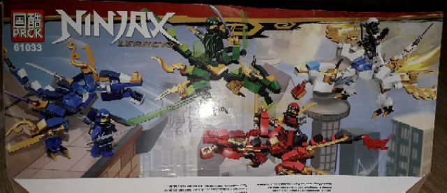 là Lắp ráp 1 hộp LegoNinjax Rồng 61033 có nhiều chi tiết bằng nhựa ABS