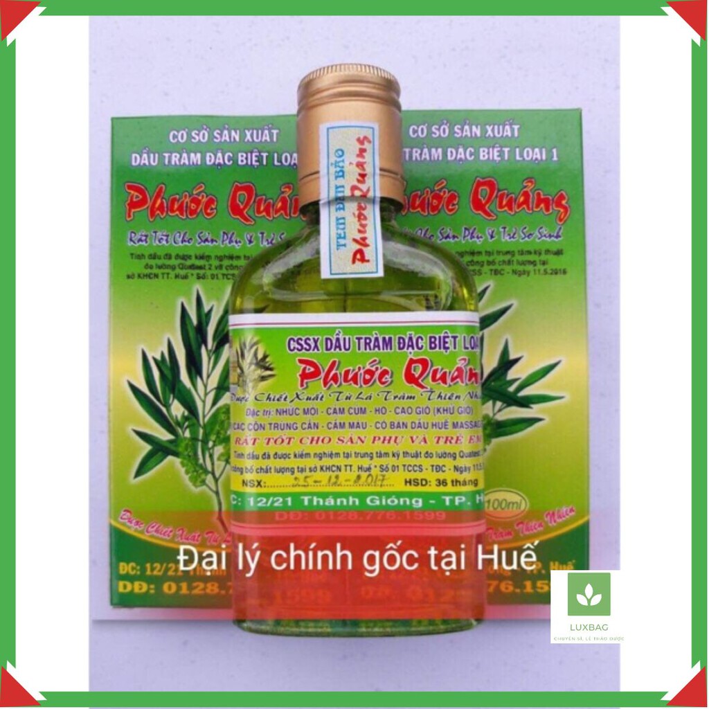 Tinh dầu tràm Phước Quảng loại 1 cực xịn nguyên chất 100ml