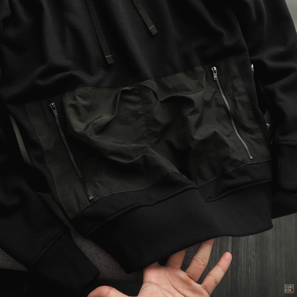 Áo Hoodies Numbi Đen Mix Rêu | BigBuy360 - bigbuy360.vn