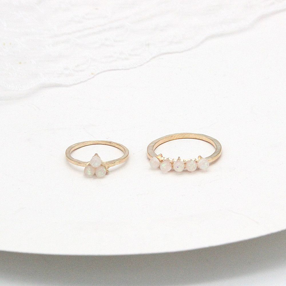 Bộ 17 Nhẫn Đeo Đốt Ngón Tay Đính Ngọc Trai Phong Cách Bohemian Dành Cho Nữ