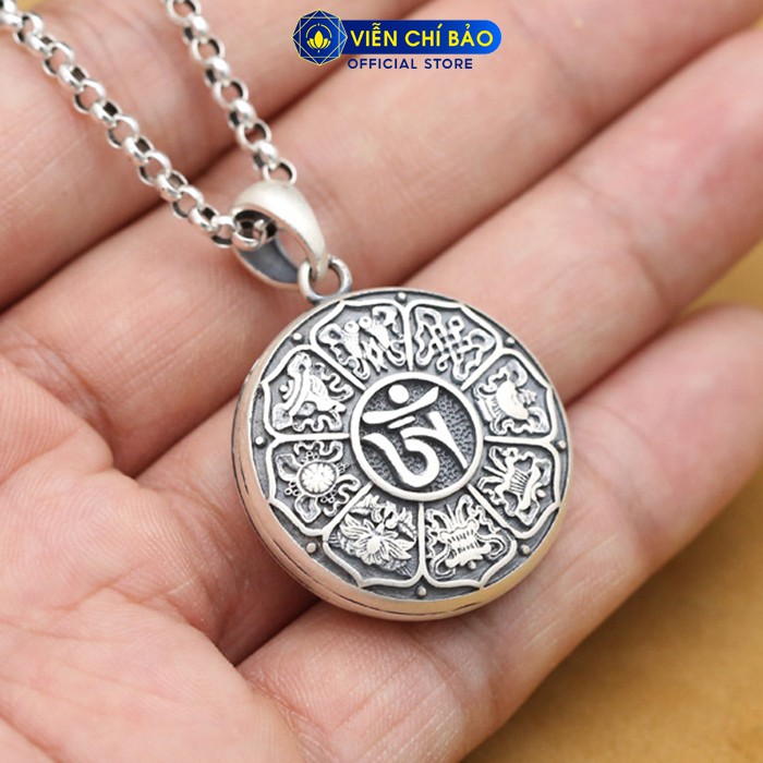 Mặt dây chuyền bạc nam Thập nhị thần bát bảo chất liệu bạc Thái 925 mặt xoay thương hiệu Viễn Chí Bảo M100366