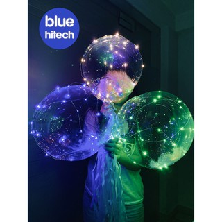 Bong Bóng Galaxy LED Full Bộ : Bóng đèn + Tay Cầm + Dây Tưa Rưa + Lông Vũ (TẶNG KÈM BÓNG KHÔNG BÁN)