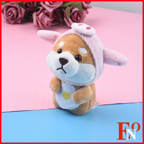 Móc Khóa Chó Shiba Inu Hoạt Hình Đội Lốt Mini Dễ Thương Sáng Tạo