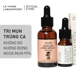 Bộ Cho Da Mụn Trứng Cá - Lá Home (làm dịu nốt mụn trong 24h, không sưng đỏ, không bong da)