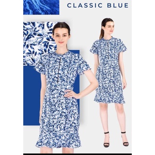 Đầm hoa xanh đuôi cá hiệu Nam&Co size S fulltag