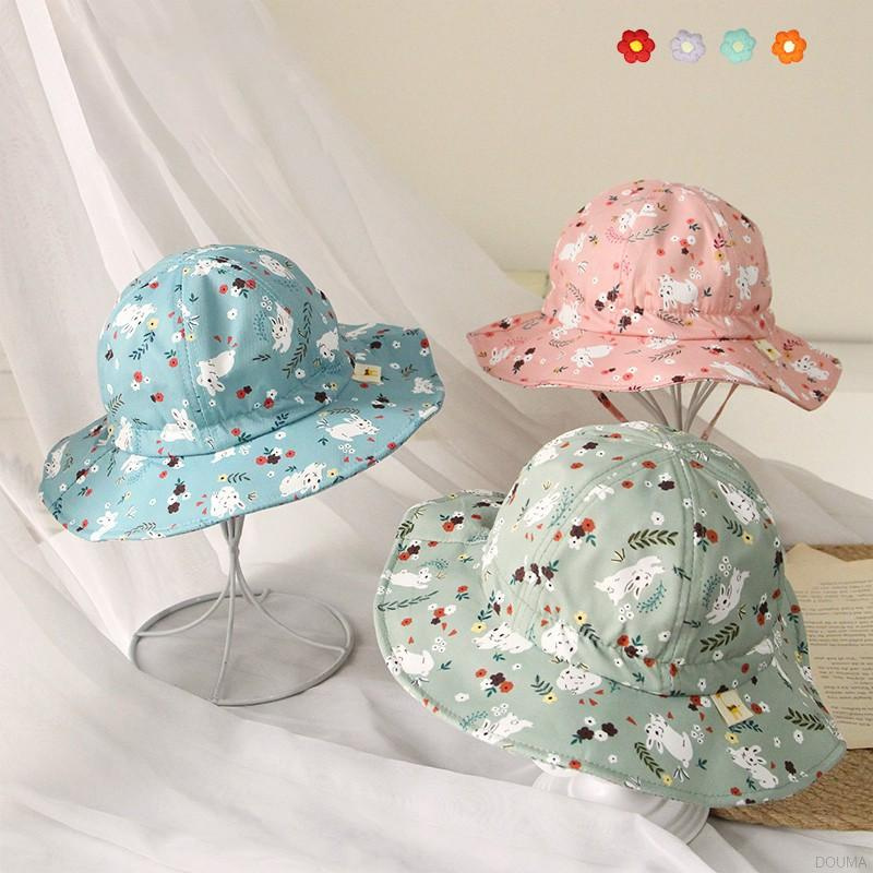 Mũ nồi hỗ trợ che nắng in họa tiết hoạt hình động vật thời trang mùa hè cho bé