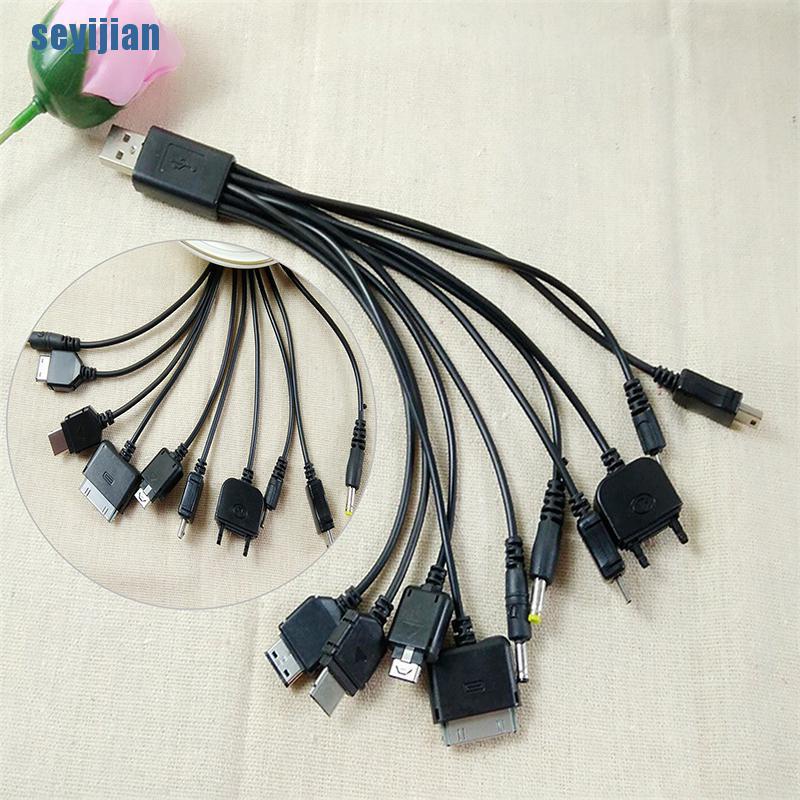 Dây Cáp Sạc USB Đa Năng 10 Trong 1 Cho Motorola Samsung LG