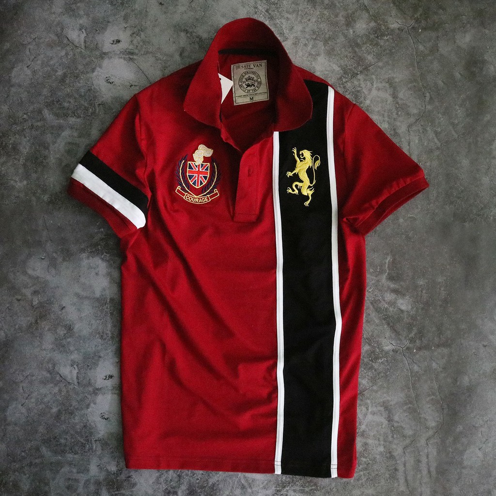 Áo thun nam có cổ phối logo sư tử cao cấp KENSTORE89 ATV067 | BigBuy360 - bigbuy360.vn