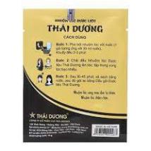 Nhuộm đen tóc thảo dược Thái Dương từ dược liệu Hộp 5 gói từ bột lá henna, an toàn cho tóc và da đầu_[IDC]