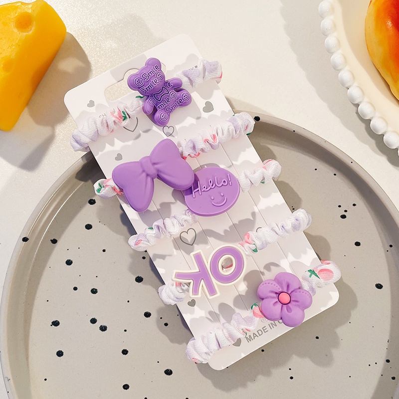 Bộ Dây Buộc Tóc Màu Kẹo Dễ Thương Không Đau Cho Bé Gái