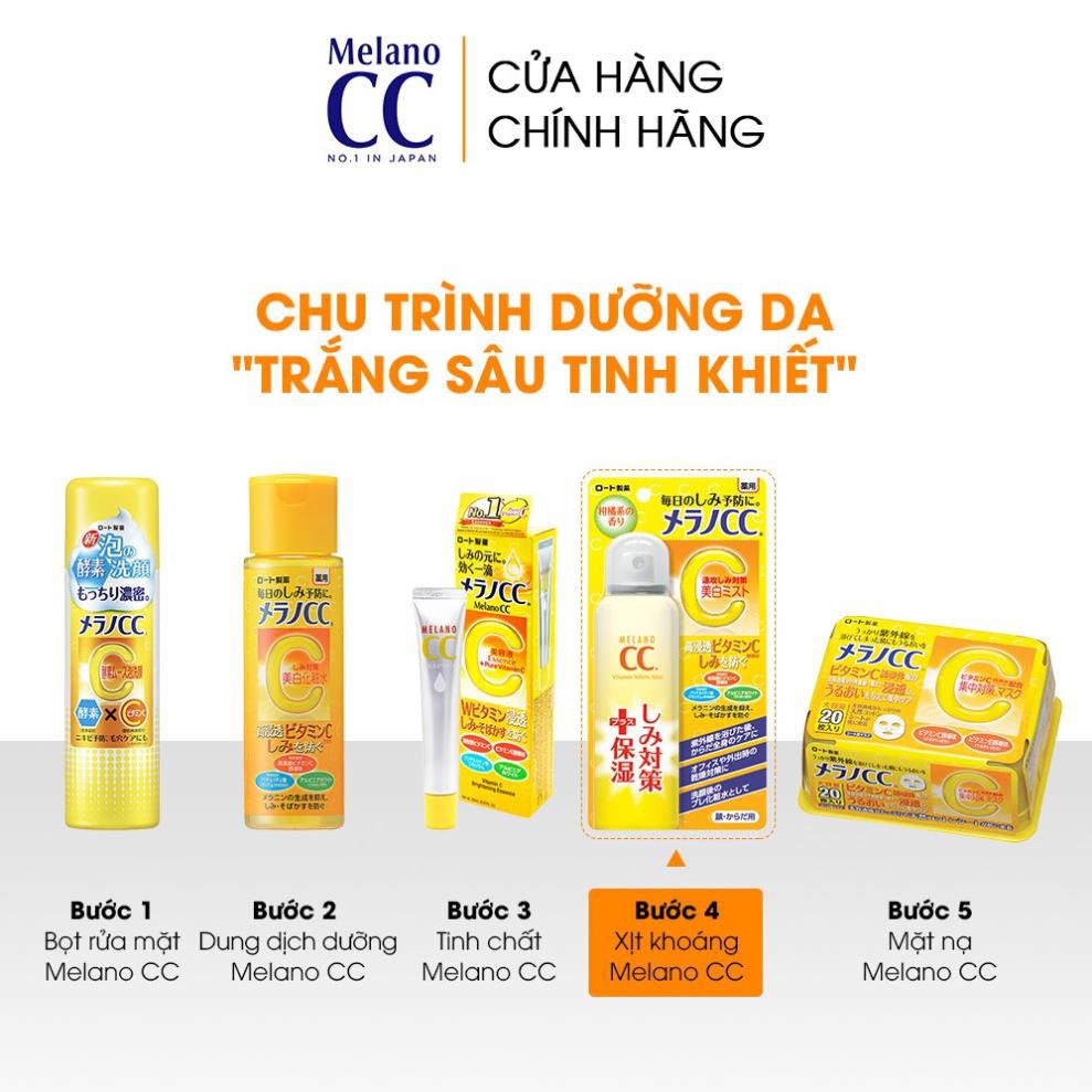 Xịt khoáng dưỡng trắng da chống thâm nám Melano CC Whitening Mist 100g