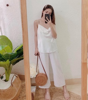 Áo lụa cổ đổ - Chất lụa xịn