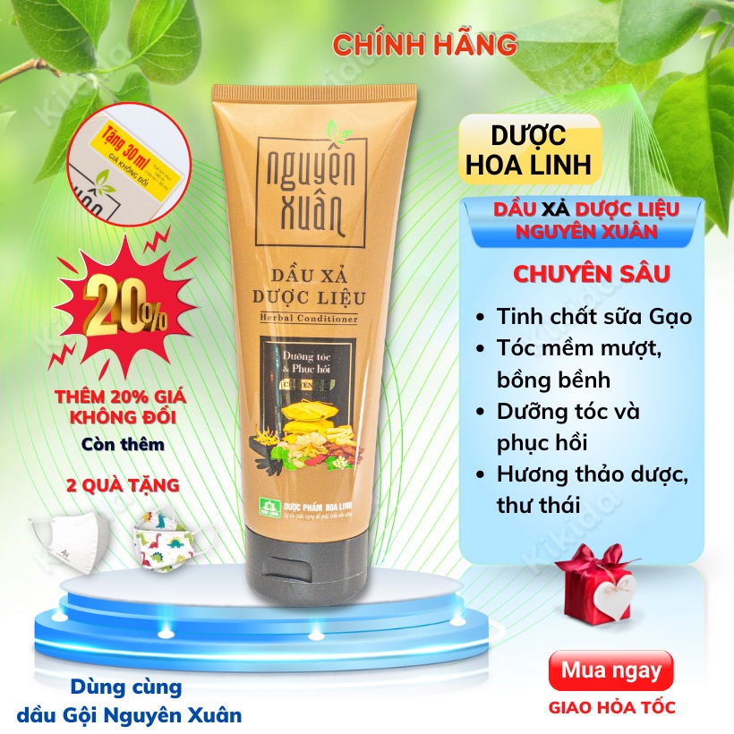 Dầu xả dược liệu Nguyên Xuân 150ml dưỡng tóc chuyên sâu, giúp mượt tóc suôn mềm dễ chải, tự tin bồng bềnh