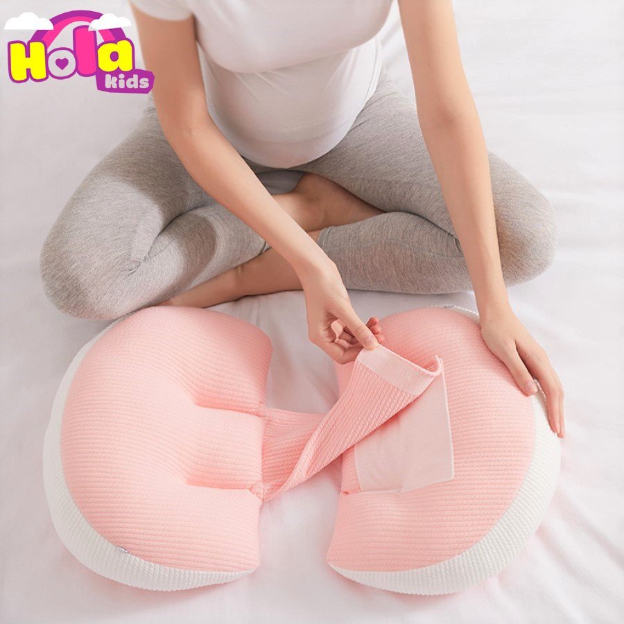 Gối Bầu Cánh Tiên Vải Sợi Tre Thoáng Mát Bông Gòn Thái Lan Cao Cấp Chống Xẹp Holakids