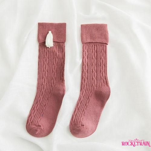 Tất đầu gối chất Cotton cho bé gái