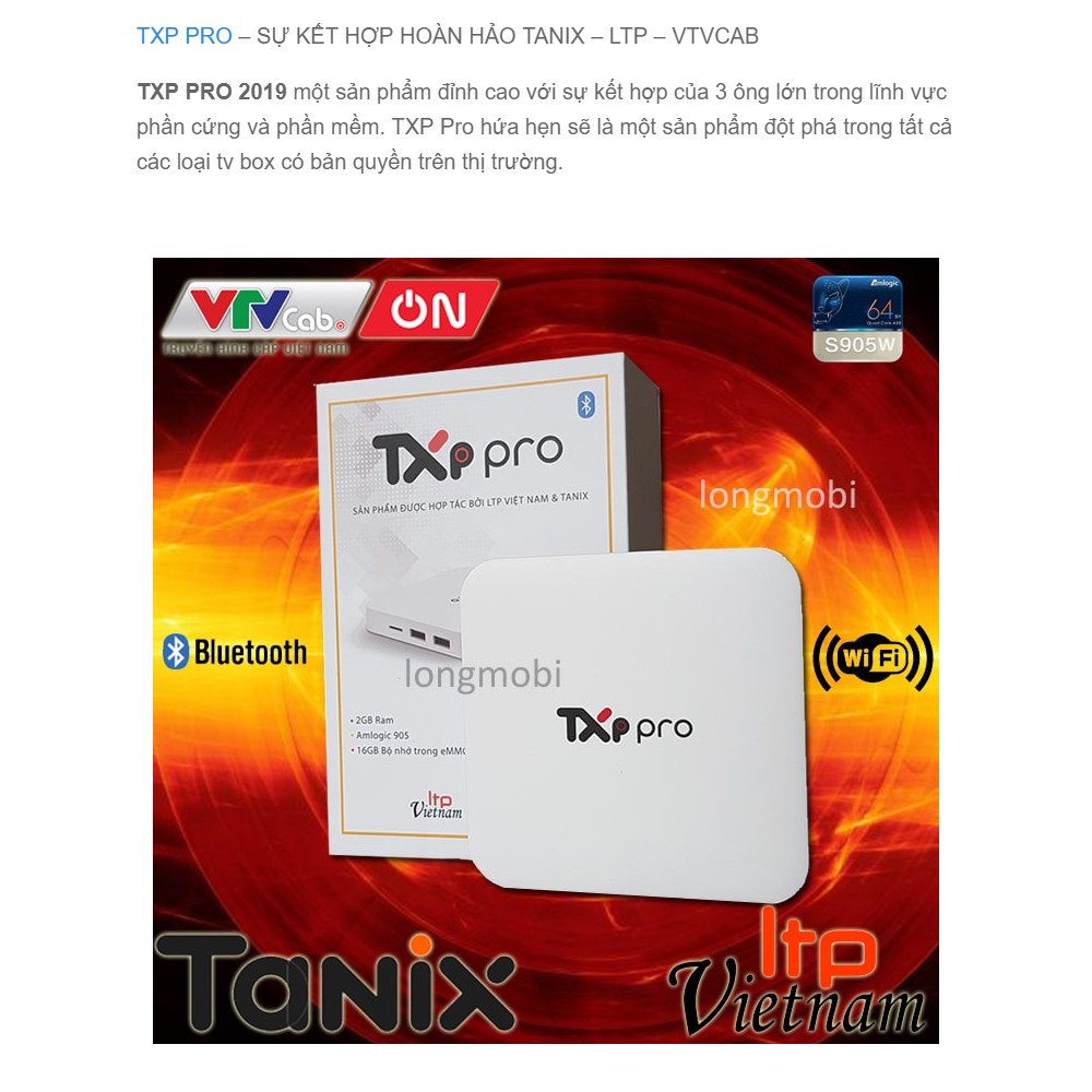 TXP PRO 2020 - TV BOX XEM TRUYỀN HÌNH BẢN QUYỀN MIỄN PHÍ - RAM 2G