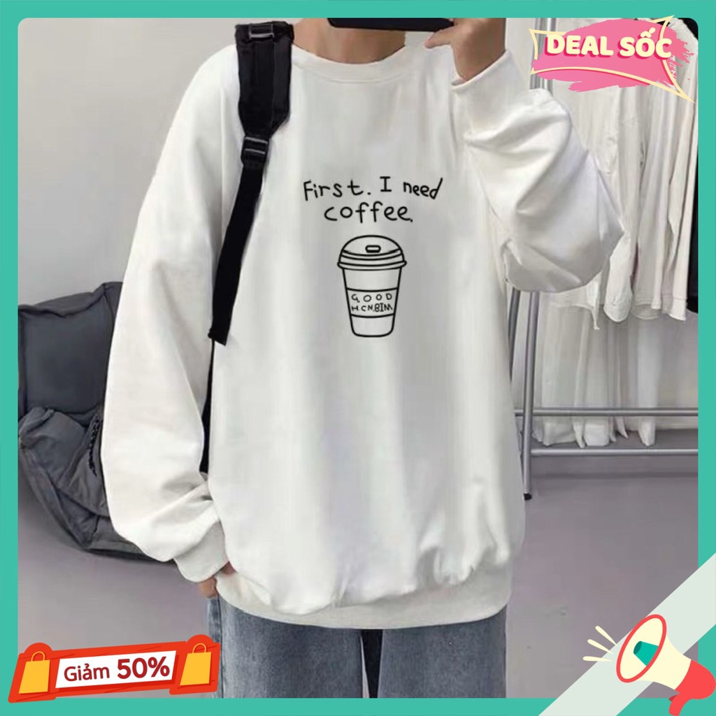 Áo sweater Coffee Minh Thắng, Áo hoodie nam nữ unisex form rộng
