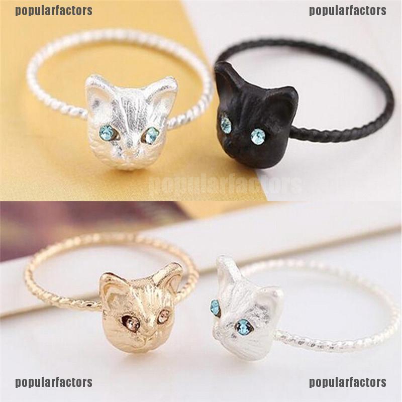 Nhẫn Hình Mèo Dễ Thương Xinh Xắn