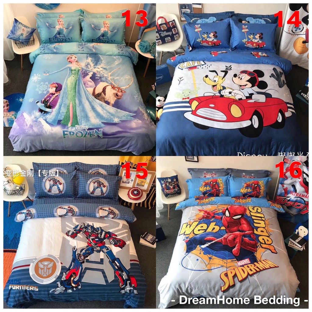 Bộ chăn ga gối cotton loại đẹp DISNEY (nhiều màu)