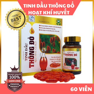 Tinh Dầu Thông Đỏ - Bổ máu, Hỗ trợ lưu thông Khí Huyết (Hộp 60 viên)