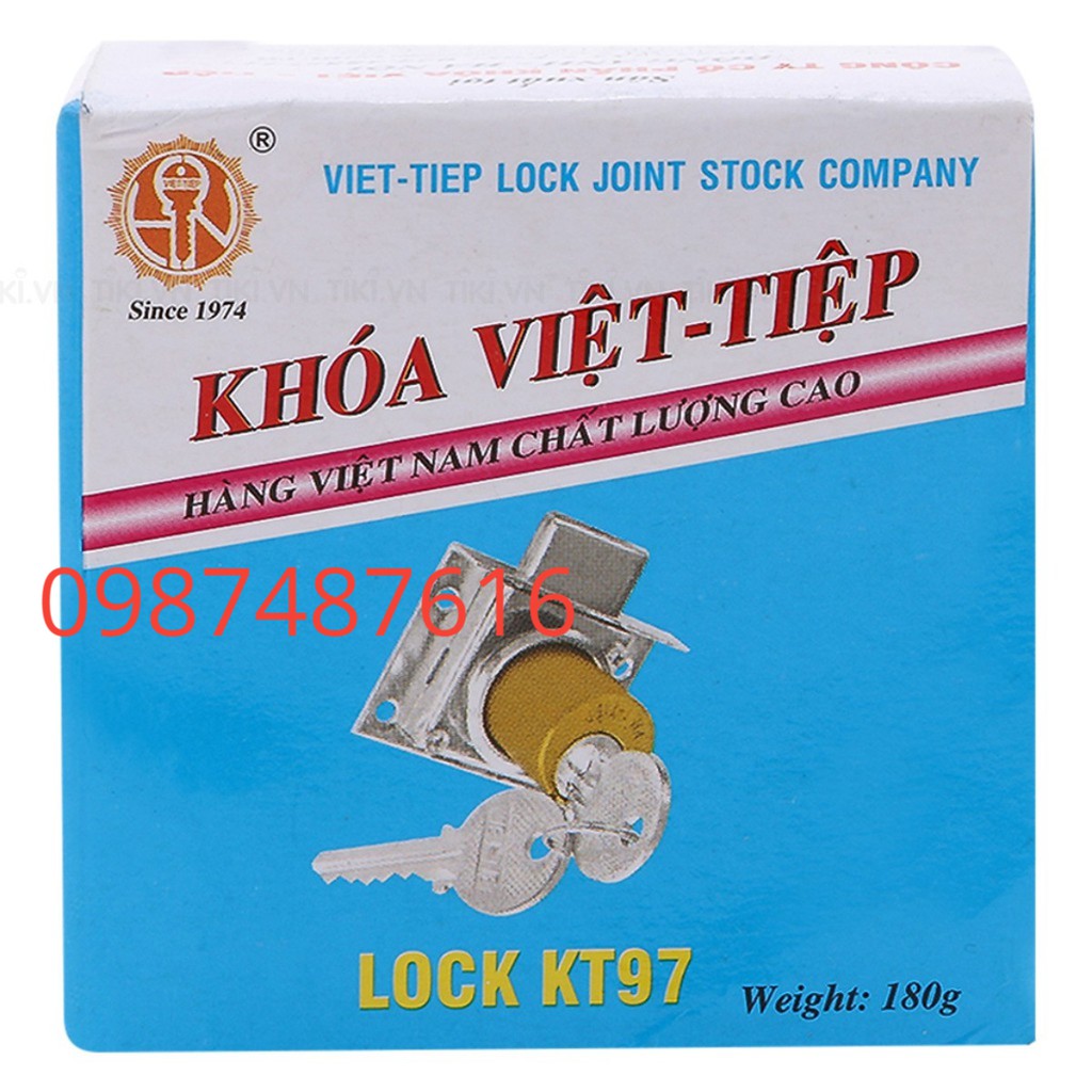 KHÓA TỦ GỖ VIỆT TIỆP KT97 BẰNG ĐỒNG _ CAM KẾT HÀNG CHÍNH HÃNG 100%