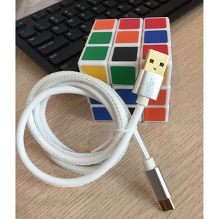 Dây Cáp Sạc Bewo Da Cao Cấp Iphone- màu White