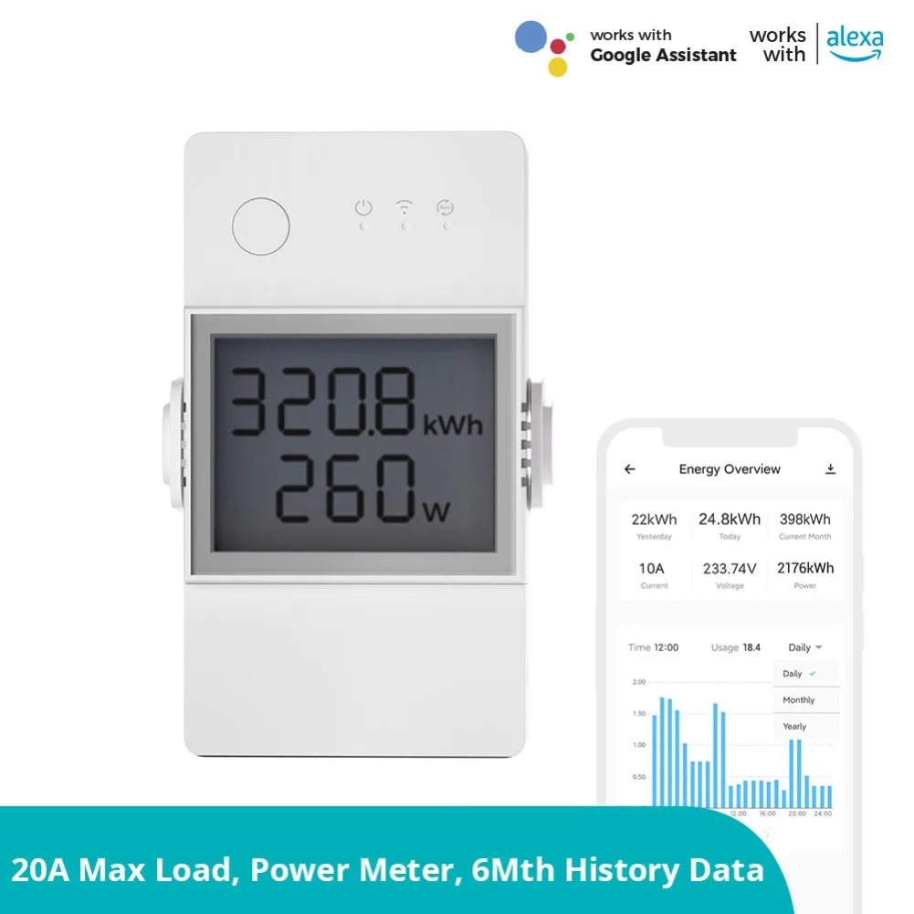 Sonoff POW ELITE 16 Ampr316D Ổ Cắm Thông Minh Hiển Thị Năng Lượng Mới Nhất 16A