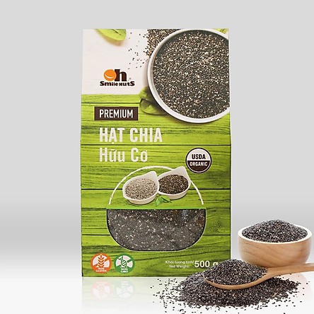 Hạt Chia Đen Hữu Cơ 500g Vùng Nam Mỹ Peru giúp cải thiện sức khỏe và thể lực lẫn trí lực