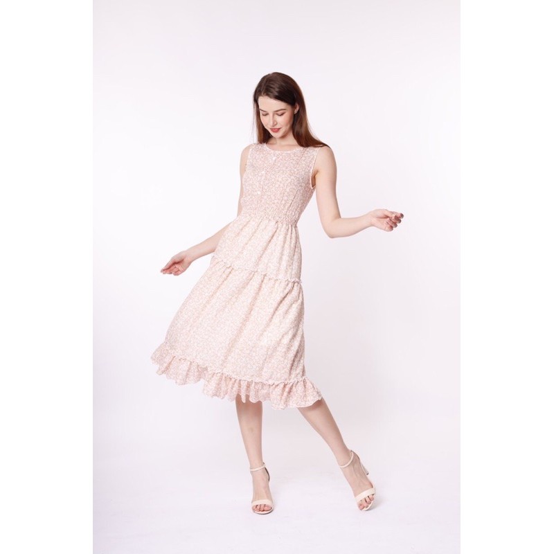 Đầm midi hoa nhí xuât dư | BigBuy360 - bigbuy360.vn