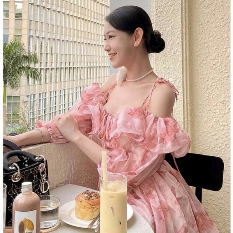🦋Đầm Hoa Nhí Trễ Vai🦋