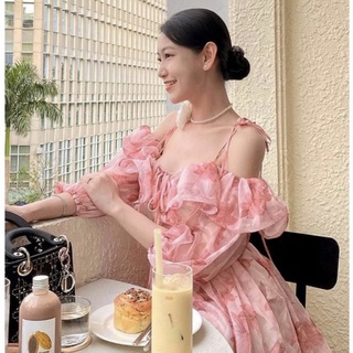 [SẴN VÁY]🦋Đầm Hoa Nhí Trễ Vai🦋