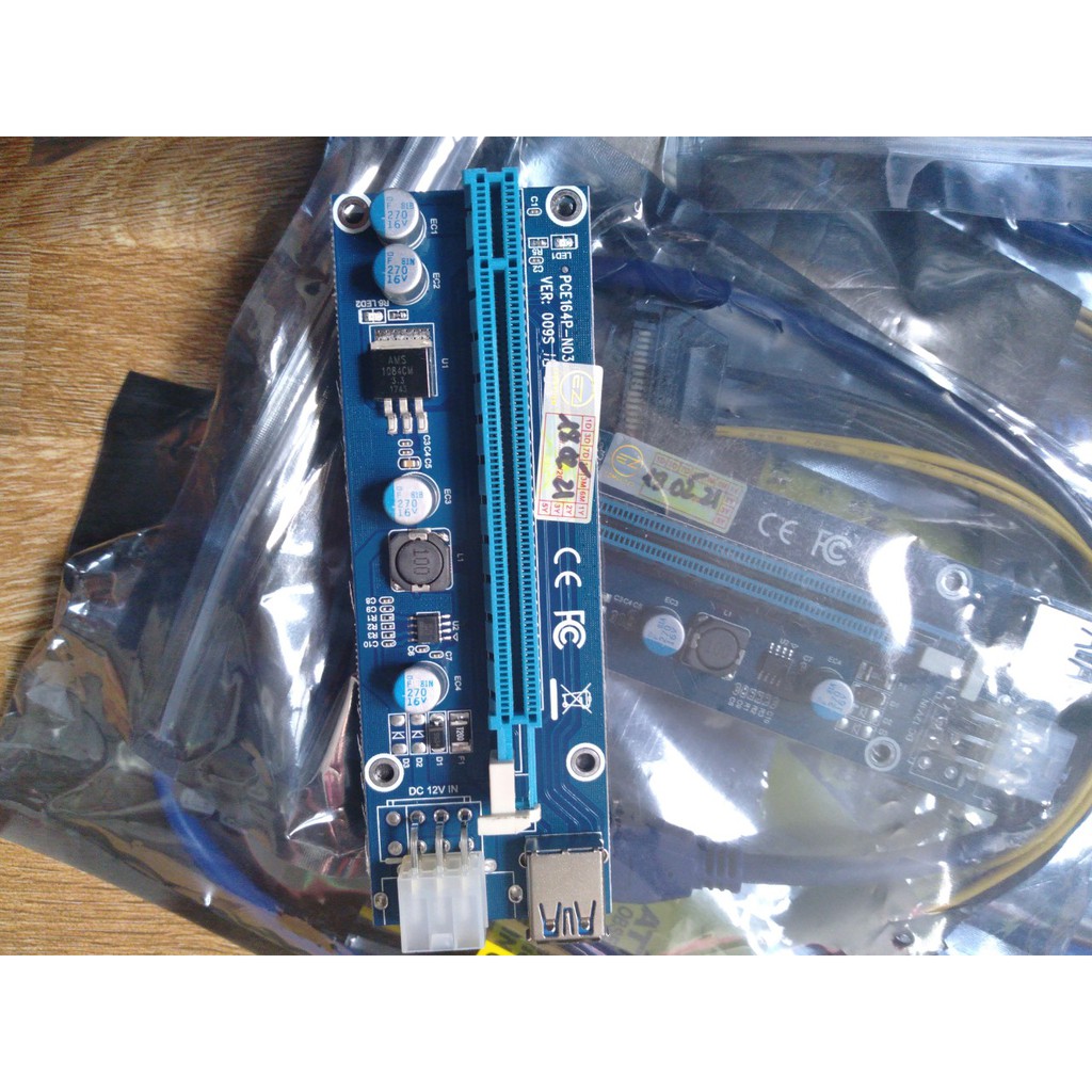 Dây Riser 009s Có LED Mới 100% Hàng Chuẩn / Riser pci-e 1x to 16x dây usb 3.0