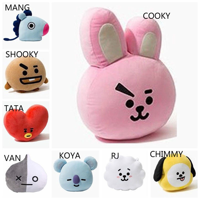 Gối Nhồi Bông Kiểu Dáng Xinh Xắn Dễ Thương BTS BT21 TATA CHIMMY COOKY KOYA